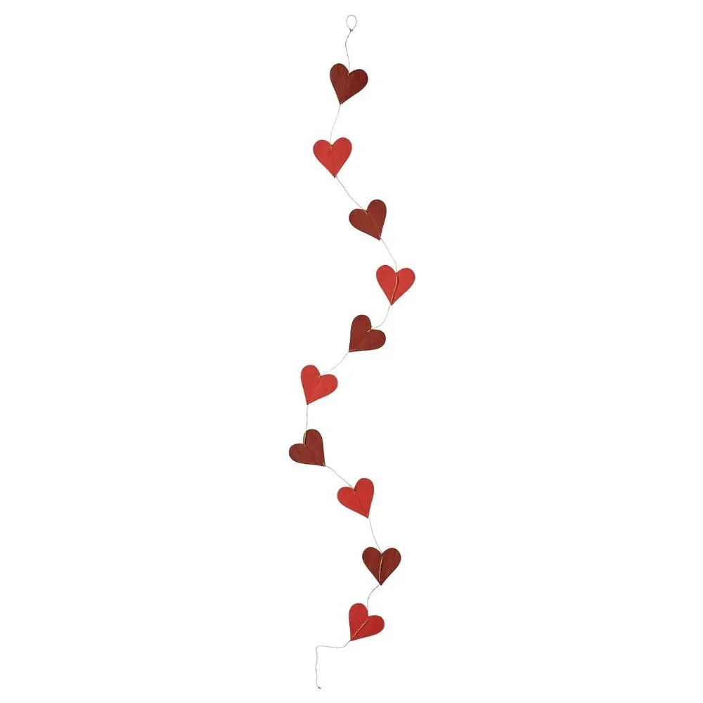 IKEA VINTER 2021 Garland, handmade heart-shaped, red, 2 yard